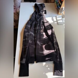 Comfy Athleta Black Camo Zip-up Hoodie